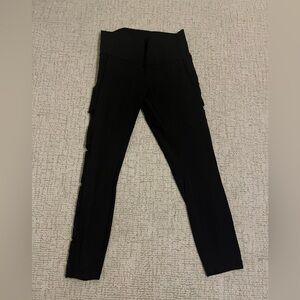 Lululemon leggings with criss cross mesh siding